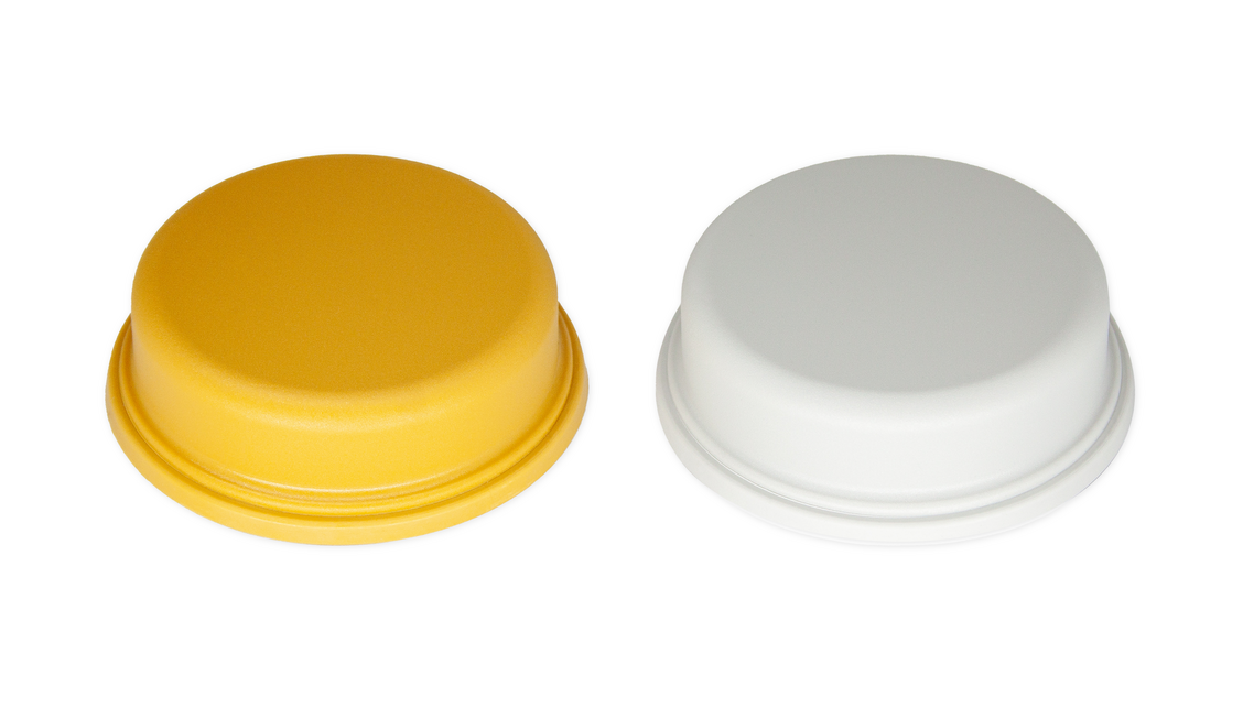 Housing cover in yellow and white