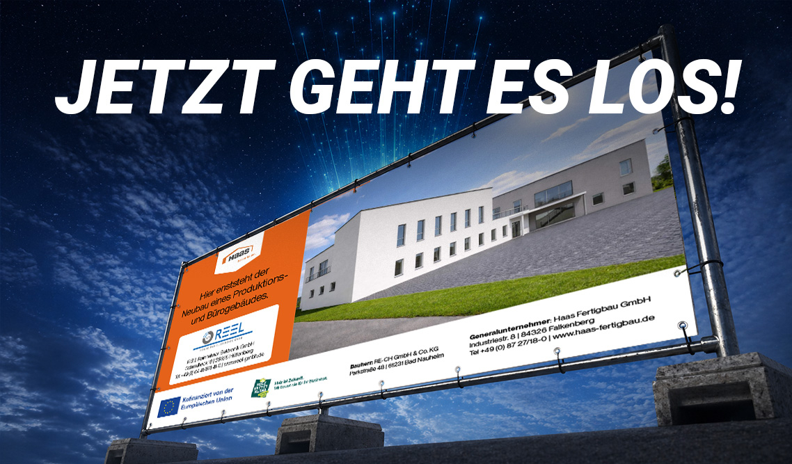 Jetzt geht es los! baubeginn für Produktions- und Bürogebäude