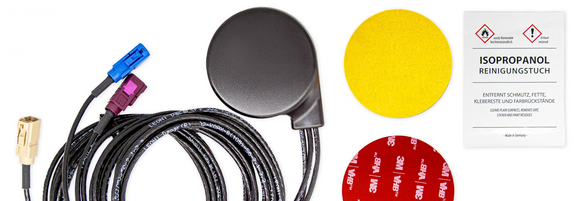 Scheibenklebe Antenne mit Zubehör