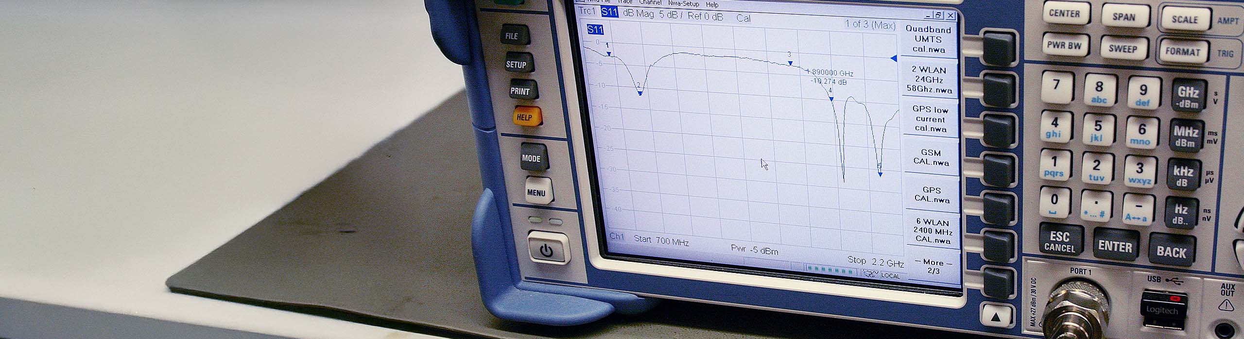 Network analyzer at work