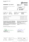 Inspection report in accordance with ECE-R 118 for Dacar302