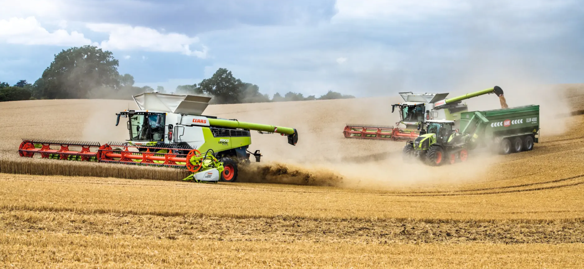 CLAAS machinery on a field